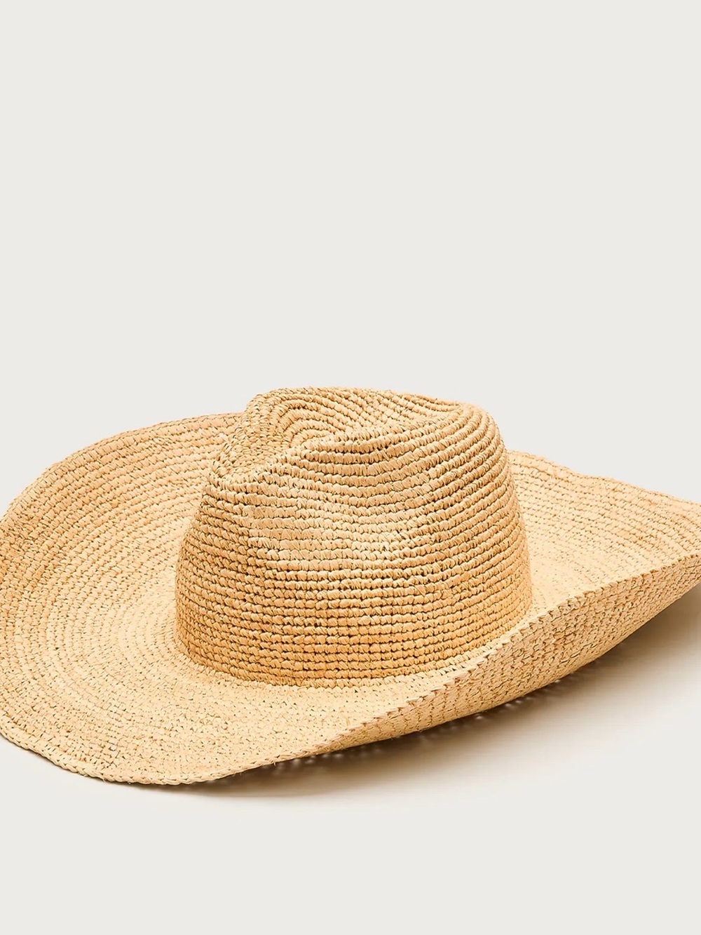 J. Crew Woven Raffia Wide-Brim Sun Hat - Natural Beige